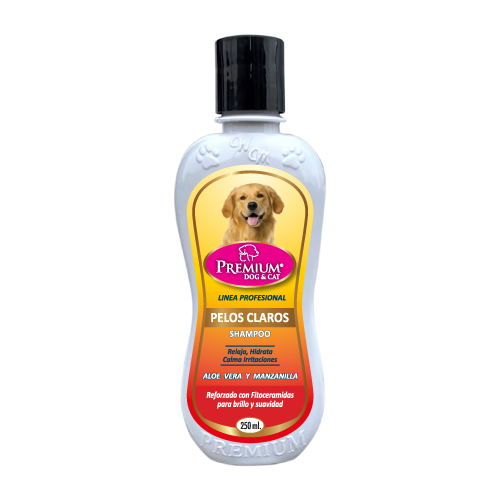 Shampoo para perros de pelo claro