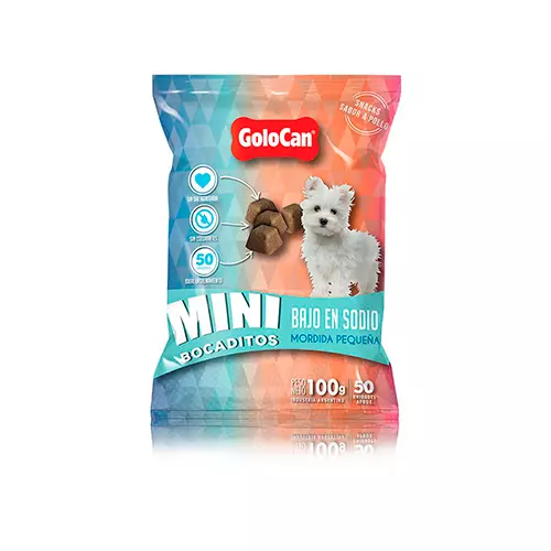 Golocan Snack Perro Mini Bocaditos Bajo en Sodio